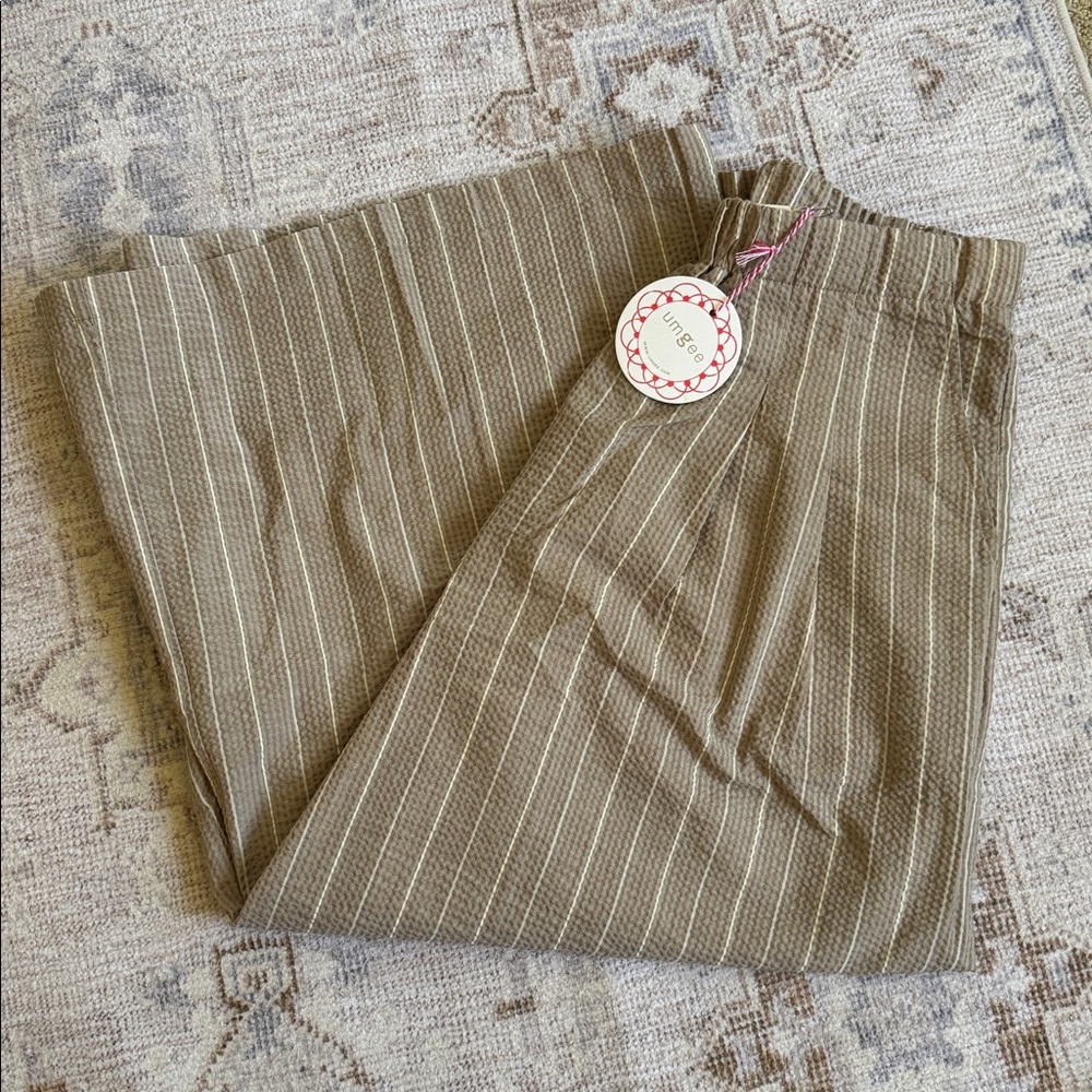 Umgee Mocha Cotton Wide Leg Pants - Women NWT - Picture 3 of 3